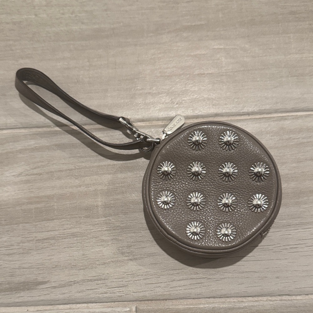 Michael Kors Gray Round Wristlet